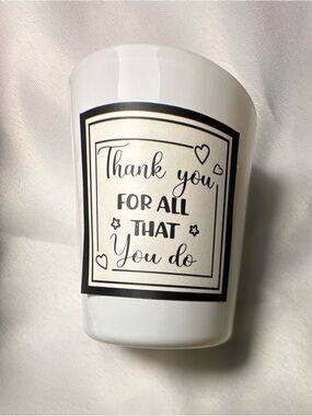 Thank You Candle Vanilla Scented Gift Appreciation Jar w Box